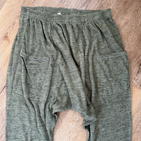 Free People Beach Olive Knit drop crotch “harem” pants - Picture 2 of 4